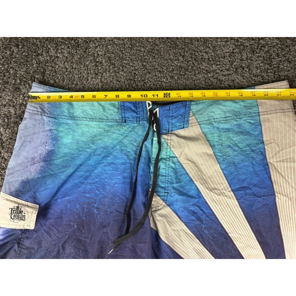 Billabong Andy Irons Pipe Masters Board Shorts Mens 44 Blue Y2K Rising Sun 2011